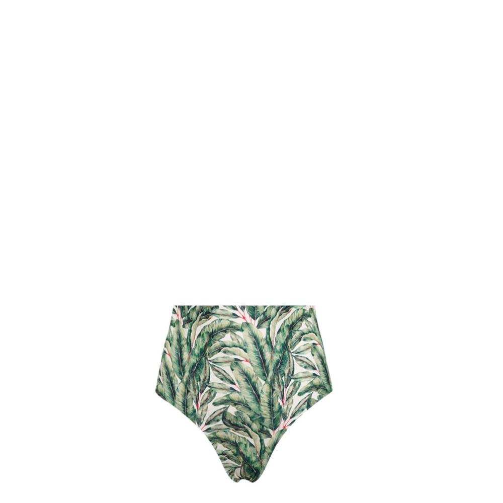 NEW LIA SAHARA women's high waist bikini bottom in banana leaves